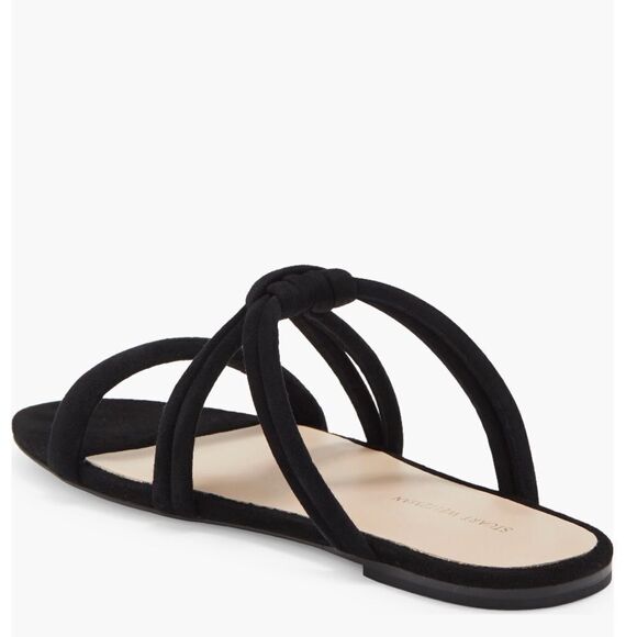 Stuart Weitzman Leather Slide Sandal  Black Twist Knot, Designer Size 8, NWT - Picture 13 of 17